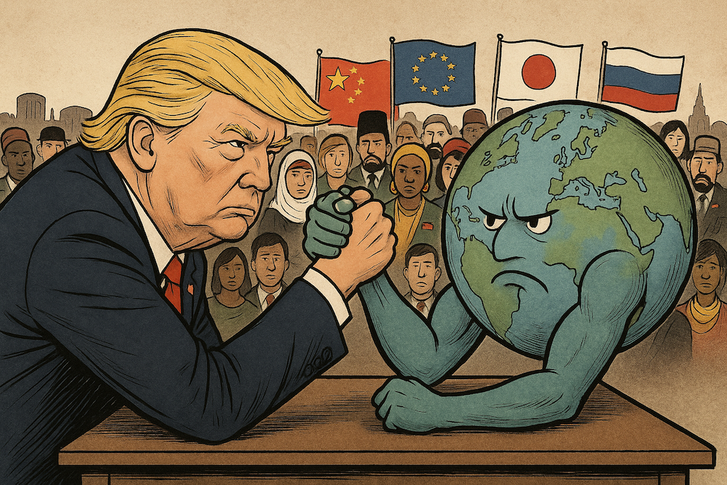 Tout le monde se souviendra de la mise en scène à la maison blanche, avec un POTUS brandissant un panneau étrange et accusateur, justifiant des salves de sanctions douanières à tout pays présentant une relation commerciale défavorable à l’Amérique.