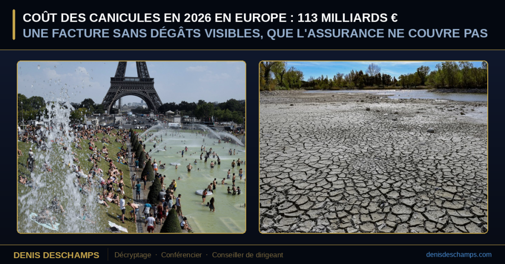 Le chiffre mérite qu'on s'y arrête pour une raison simple : il ne correspond à presque aucun dégât matériel. Rien ne s'est effondré, rien n'a brûlé dans ces 113 milliards. Ils sortent d'usines qui ont moins produit et de salariés qui ont moins travaillé.