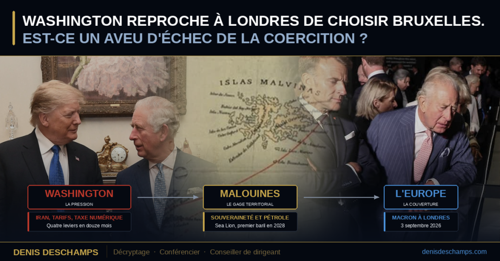Interrogé sur l'état des relations commerciales bilatérales, le représentant américain au Commerce a livré un échange dont la crudité vaut démonstration. Il rapporte ses propres conversations avec les responsables britanniques : « Eh, vous êtes libres de l'UE. Pourquoi ne pas libéraliser un peu, accepter des biens conformes aux normes américaines, accepter des produits agricoles conformes aux normes américaines ? »