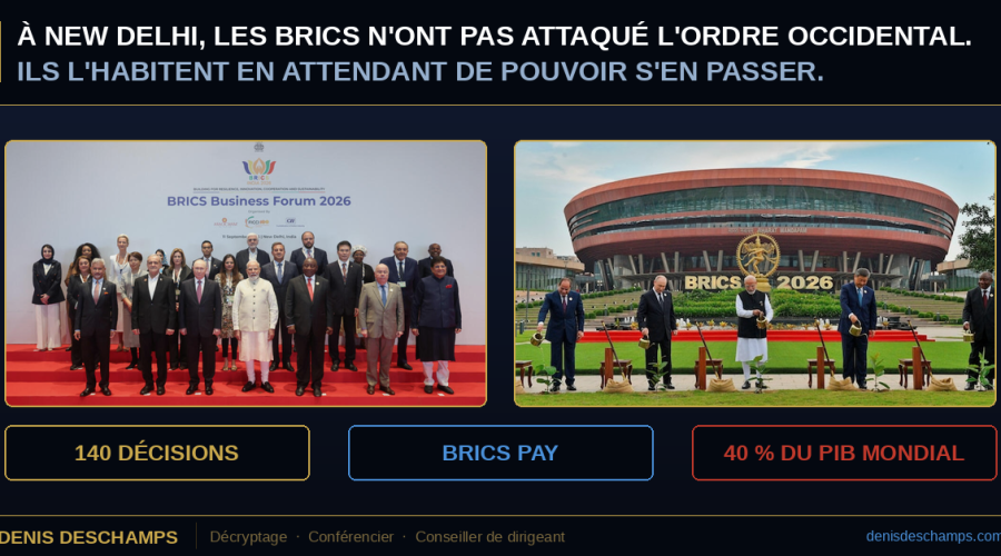 Onze chefs d'État et de gouvernement à New Delhi ce week-end, Vladimir Poutine, Xi Jinping et Massoud Pezeshkian au premier rang, reçus par Narendra Modi. Les commentaires ont été unanimes : un bloc s'organise contre l'Occident.